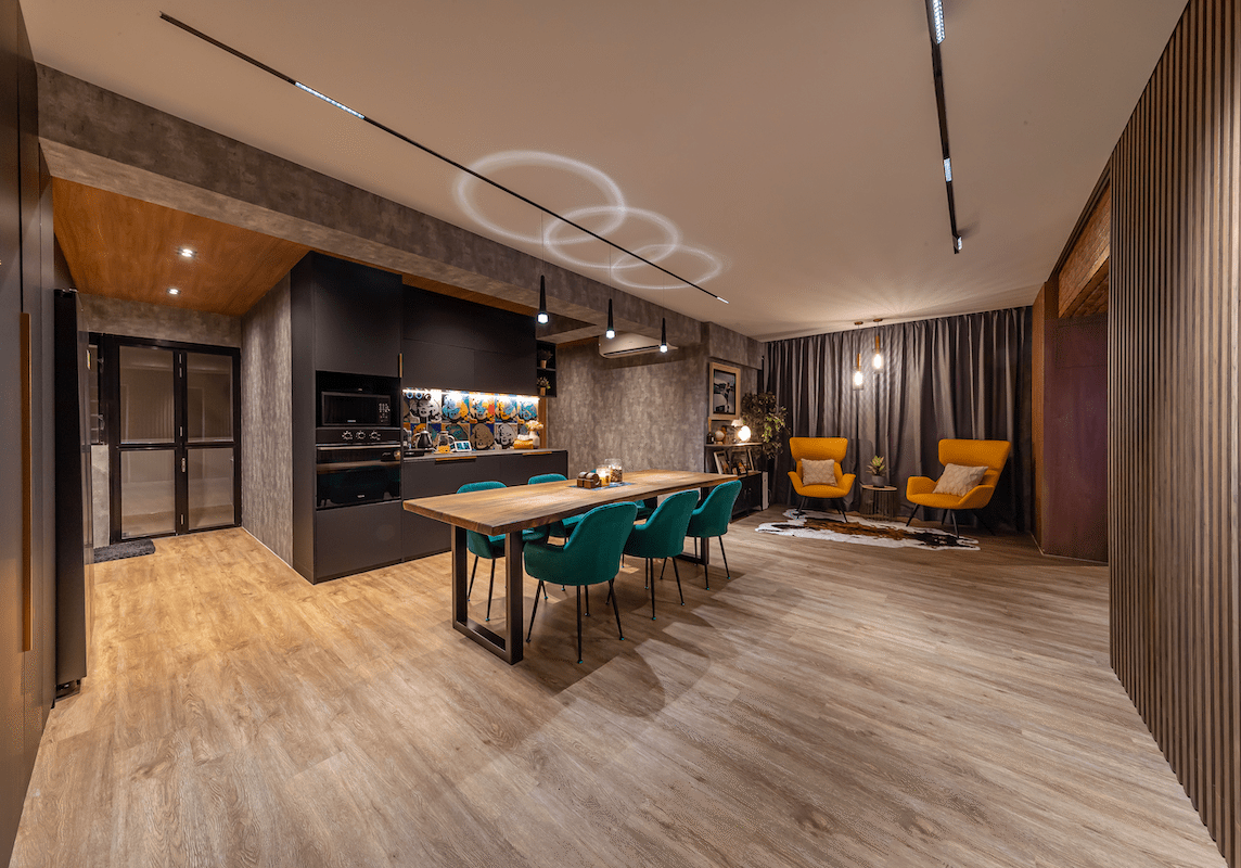 415D Northshore Drive, living room and kitchen | HDB BTO 4 Room